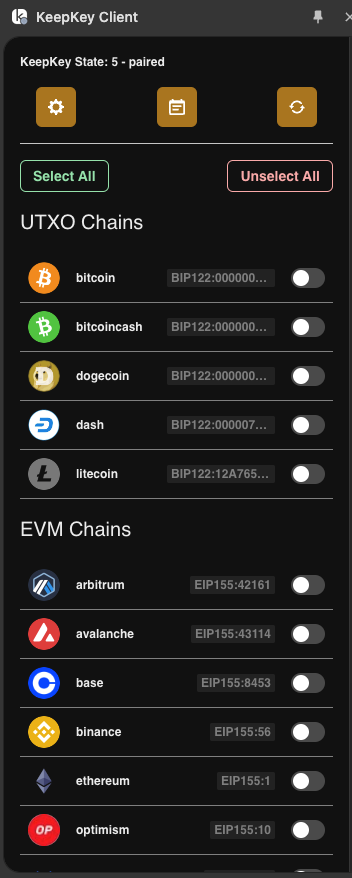 Support for Multiple Blockchains