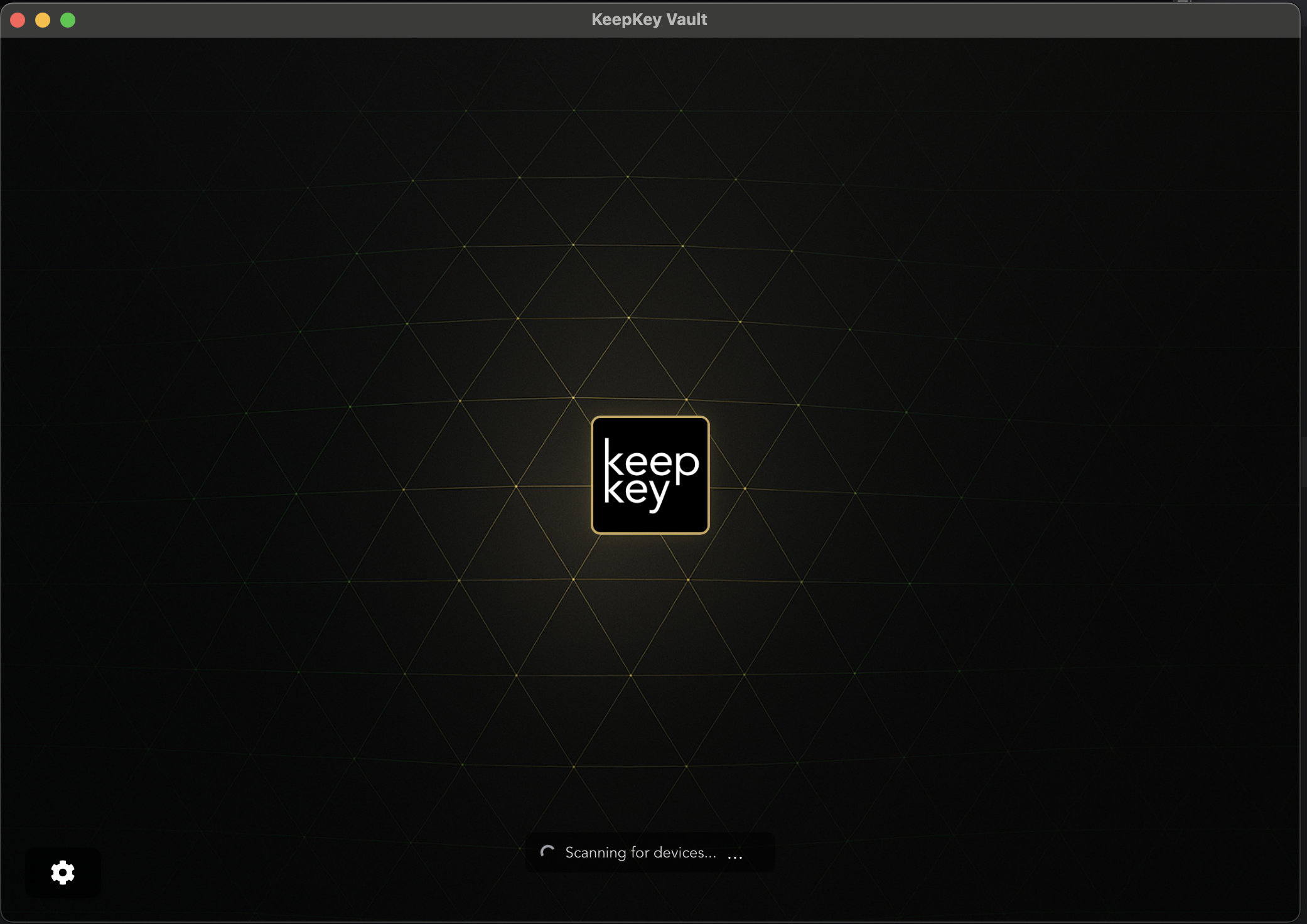 KeepKey desktop app scanning for devices